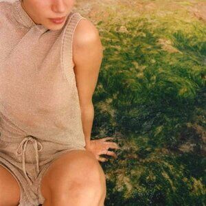 Zara Tan Sleeveless Blouse